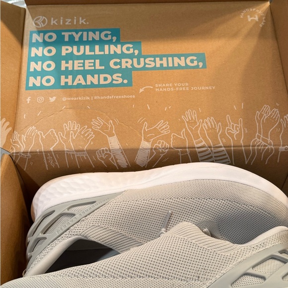 Kizik Athens Slate Grey Mens 11.5 Athletic Sneaker New - Picture 4 of 9